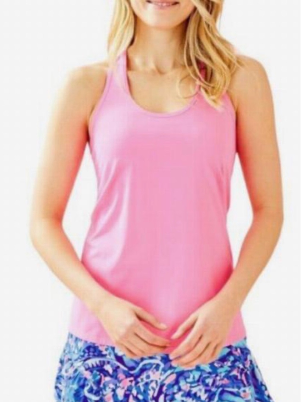 Lilly Pulitzer Luxletic UPF 50+ Sunray Bra Tank Top In Pink Size XS